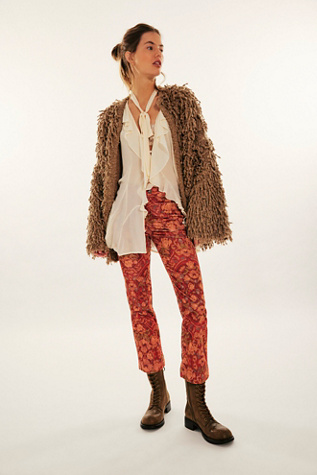 High Time Printed Kick Flare Crop Pants At Free People In Gypsy Rug, Size: US 14