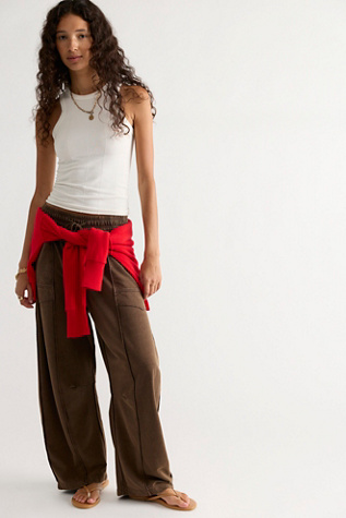 Женские брюки Free People Kaiden Pull-On Barrel, цвет: Bison — фото 3