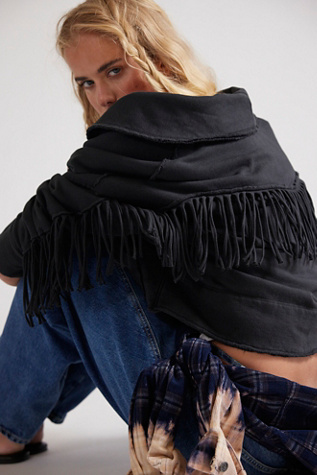 Женские кардиганы Ragabond Wyatt Fringe Cardi, цвет: Чёрный