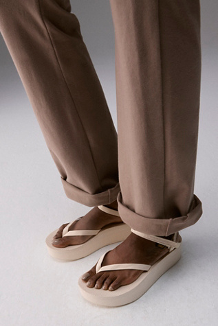 Teva Flatform Slim Sandals at Free People in Coconut, Size: US 6