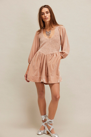 Farrier Velvet Mini Dress At Free People In Winter Bloom, Size: Small