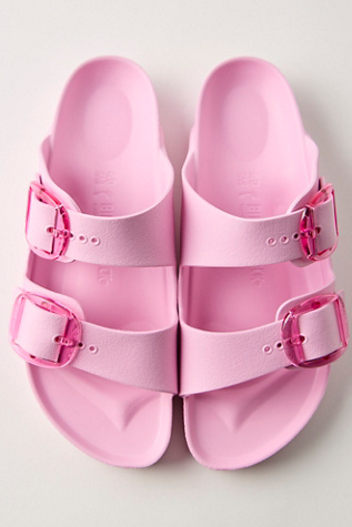 Arizona Eva Big Buckle Birkenstocks at Free People in Pink, Size: EU 38