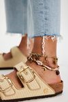 Birkenstock Arizona Raffia Big Buckle Sandals