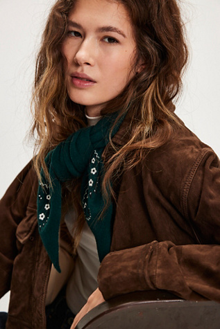 Chan Luu Cashmere Bandana at Free People in Green
