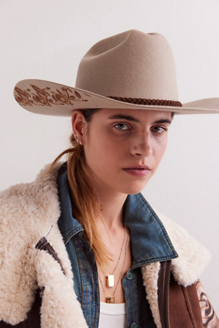 Wrangler Distresed Cowboy Hat At Free People In Sand