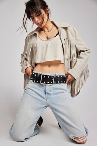Suede Hex Hip Belt