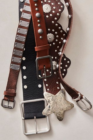 Torro Stud Belt At Free People In Cognac, Size: S/M