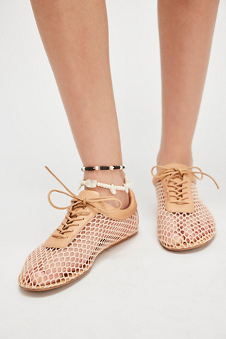 Wave Catcher Mesh Flats By Jeffrey Campbell At Free People In Natural Combo, Size: US 8.5