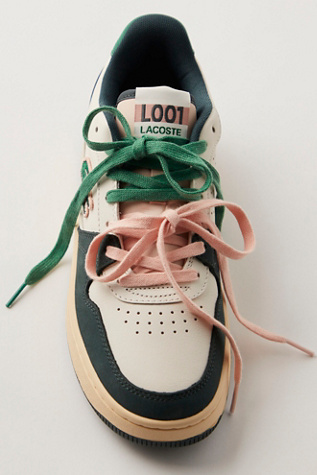Lacoste L001 Set Trainers Shoe at Free People in Off White/Dark Green, Size: US 8