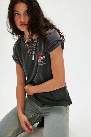 Tom Petty American Girl Tee by Junk Food at Free People in Vintage Black, Size: Medium