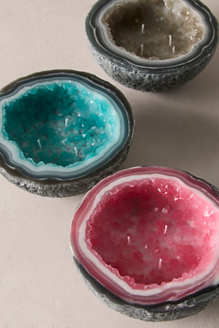 Jumbo Crystal Geode Candle by Free People