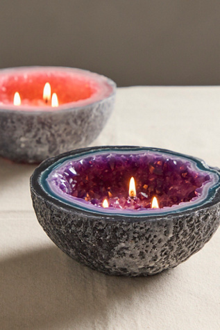 Jumbo Crystal Geode Candle