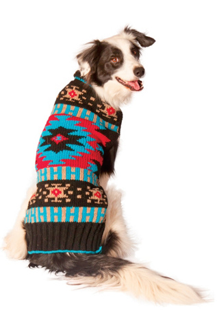 XS Chilly Dog Southwest Dog Sweater at Free People in Black, Size: XS