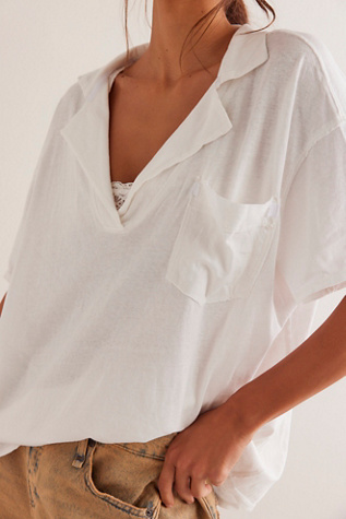 We The Free Nina Polo At Free People In Ivory, Size: XS