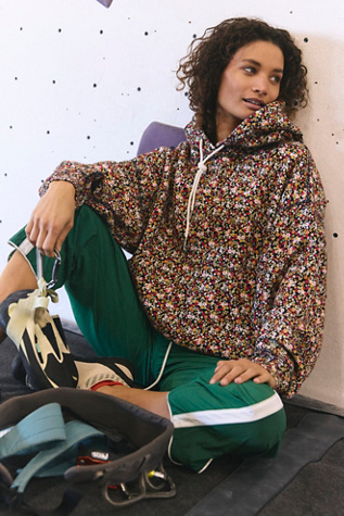 Final Call Printed Hoodie by FP Movement at Free People, Mini Ditsy Black Combo, L