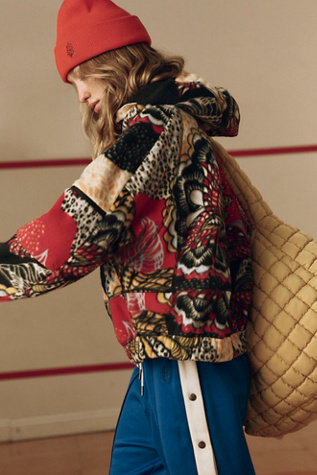 Wild And Free Printed Fleece Pullover Jacket by FP Movement at Free People in Wildflower Retro Combo, Size: Large