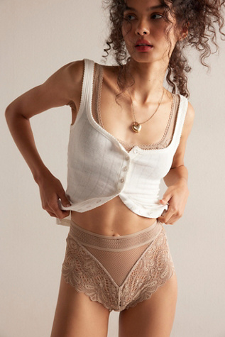 Moonlit Meadow Briefs by Intimately at Free People in Tan, Size: XL