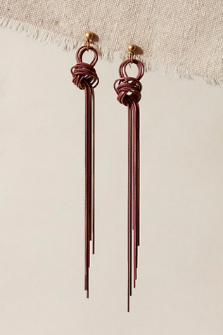 Knots Landing Dangle Earrings At Free People In Oxblood Envy