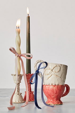 Wonkyware Candleholder By Claire Resnick At Free People In Pink