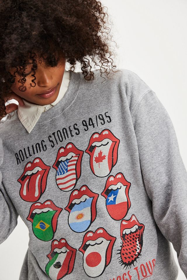 Free people rolling stones sweatshirt sale