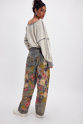 Magnolia Pearl Floral Patchwork Jeans