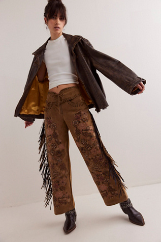 We The Free Mountain Creek Fringe Trousers At Free People In Sable, Size: XS