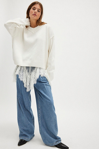 High Street Pullover At Free People In Optic White, Size: XS