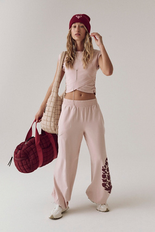 Hot Shot Logo Crossover Set Top by FP Movement at Free People, Pink Combo, XL