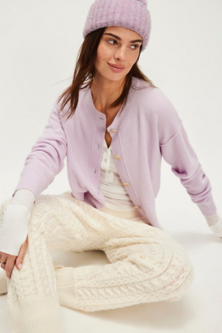 Lila Cashmere Cardi At Free People In Haze, Size: XL