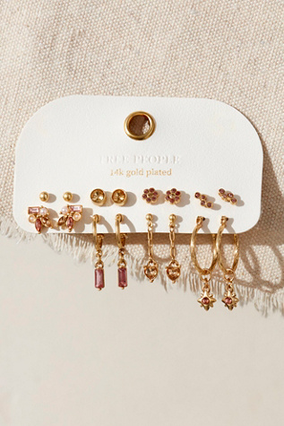 Aubree Earring Set At Free People In Gold Plated