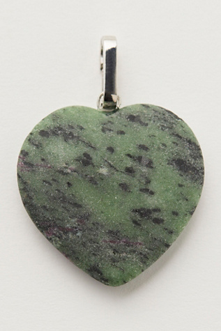 Stone Heart Bag Charm At Free People In Green