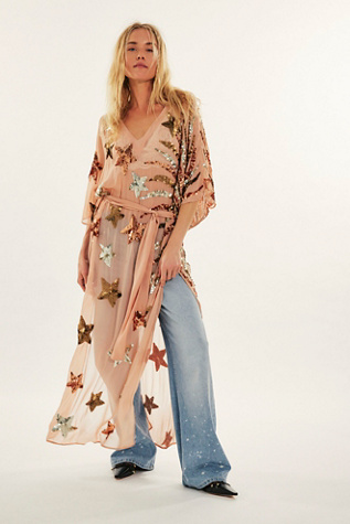 Golden Era Kaftan Jacket At Free People In Star Rose, Size: S/P