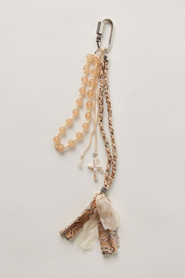 Beaded Bandana Bag Charm #1