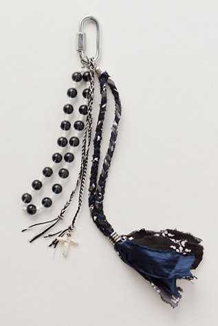 Beaded Bandana Charm at Free People in Black