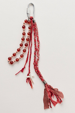 Beaded Bandana Charm at Free People in Rust