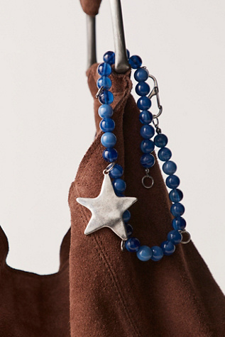 Beaded Necklace Bag Charm At Free People In Blue