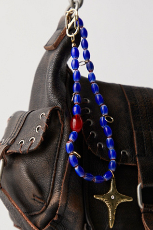 Beaded Necklace Bag Charm At Free People In Blue