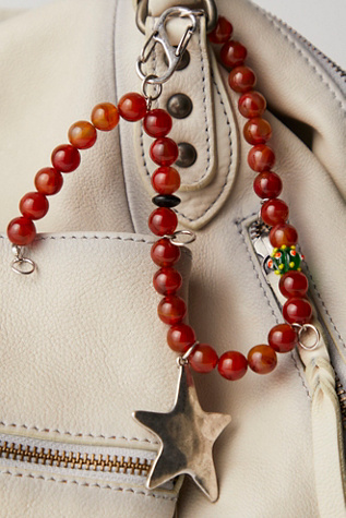 Beaded Necklace Bag Charm At Free People In Orange