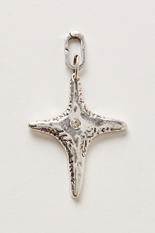 Cross Bag Charm At Free People In Rhodium