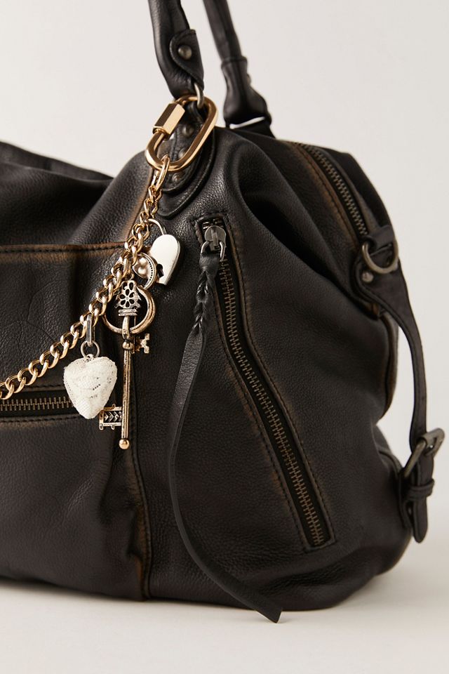 Lace Heart Bag Charm #1