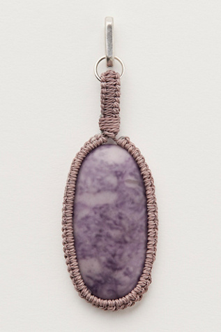 Wrapped Stone Bag Charm At Free People In Amethyst