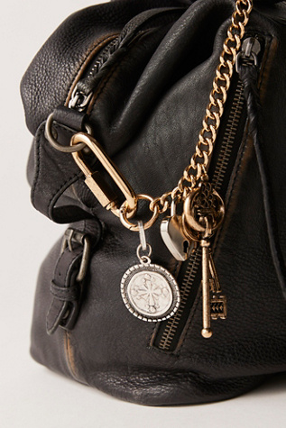 Compass Bag Charm At Free People In Rhodium