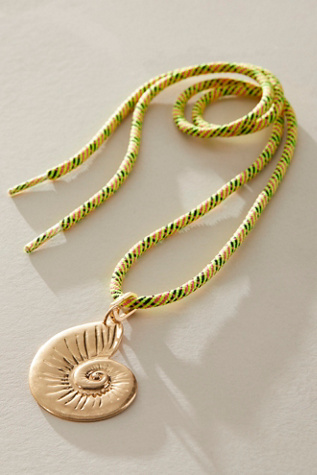 Solid Shell Bag Charm at Free People in Shiny Gold