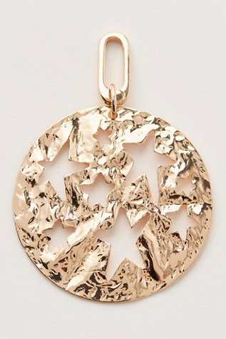 Hammered Star Bag Charm Top at Free People in Shiny Gold