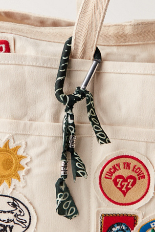 Bandana Carabiner Bag Charm at Free People in Green