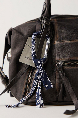Bandana Carabiner Bag Charm by Free People in Blue