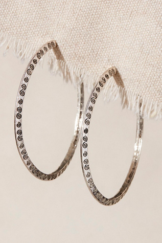 Loretta Hoops At Free People In Silver