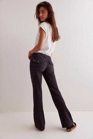 We The Free Flora Low-Rise Bootcut Jeans At Free People In Gravel Stone, Size: 29