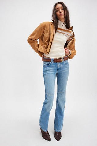 We The Free Flora Low-Rise Bootcut Jeans At Free People In Mai Tai, Size: 33