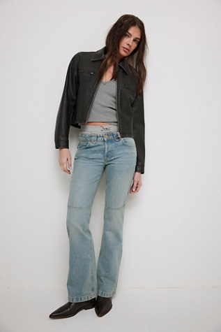 We The Free Flora Low-Rise Bootcut Jeans At Free People In Kismet Short, Size: 33 S